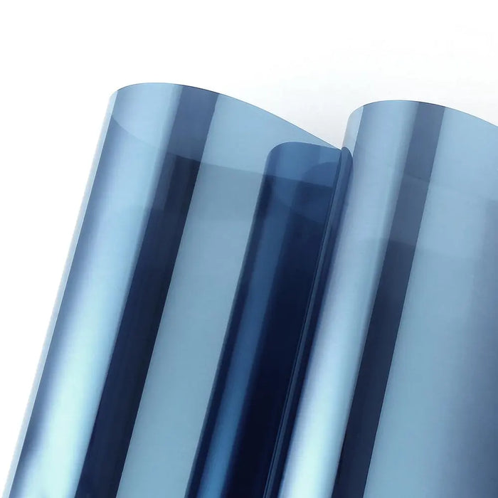 BDF 1SBL Window Film Static Cling Heat Rejection and Daytime Privacy Silver & Blue