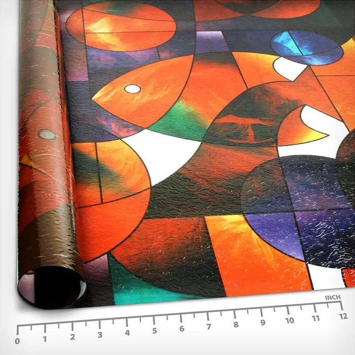 BDF 3FSH Window Film Fish Stained Glass