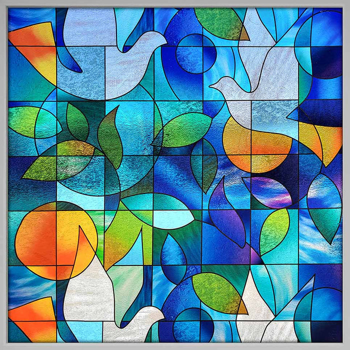 BDF 3DV Window Film Dove Stained Glass