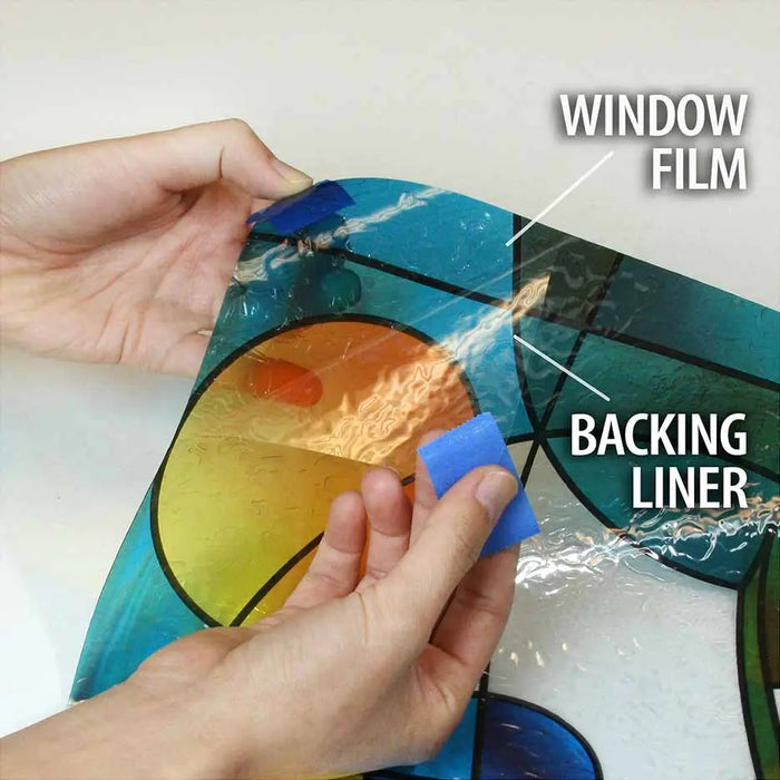 BDF 3DV Window Film Dove Stained Glass
