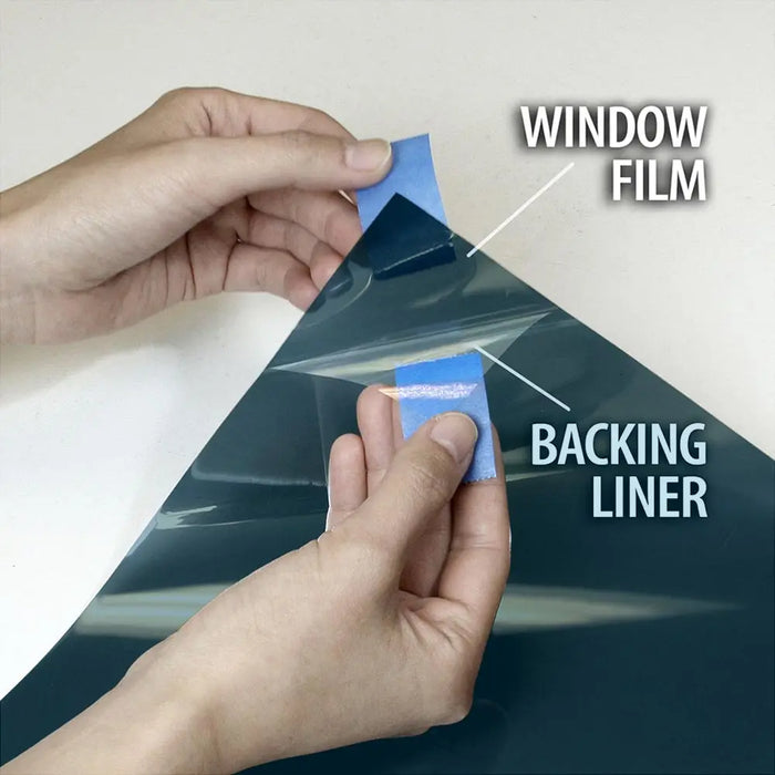 BDF 1SBK Window Film Static Cling Heat Rejection and Daytime Privacy Silver & Black