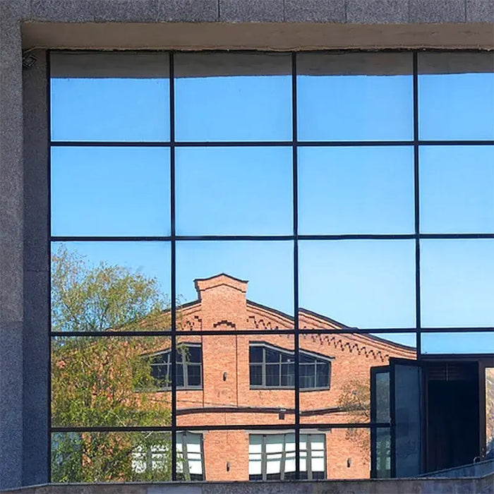 BDF S03 Window Film Highly Reflective Mirror Daytime Privacy and Sun Control Silver (Extremely Dark)