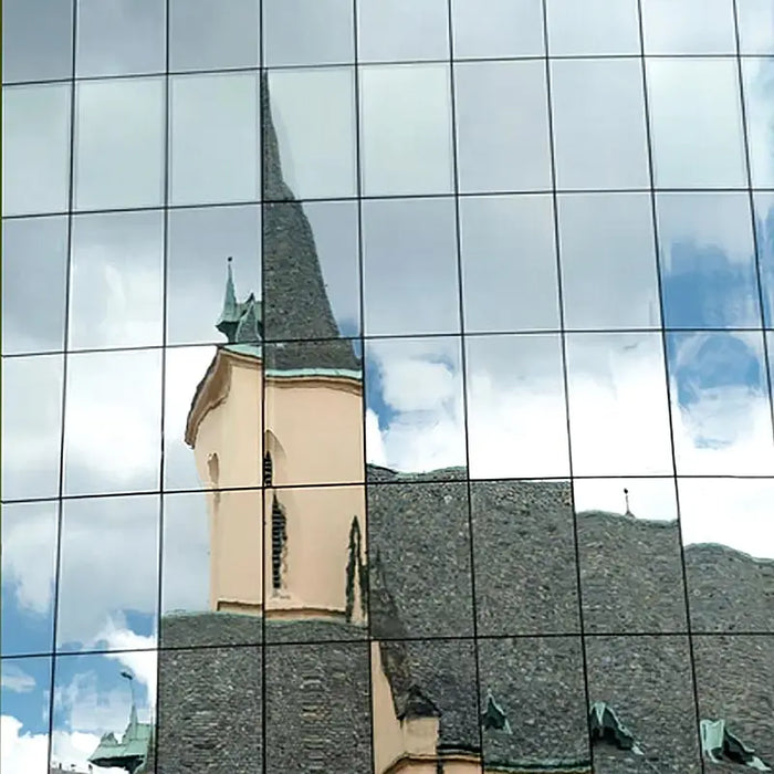BDF S03 Window Film Highly Reflective Mirror Daytime Privacy and Sun Control Silver (Extremely Dark)