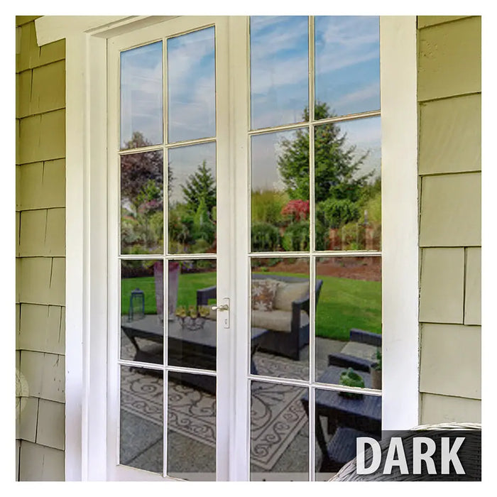BDF PRBL Window Film Premium Color High Heat Control and Daytime Privacy Blue Outside, Silver Inside
