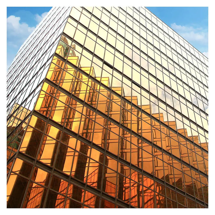 BDF PRGD Window Film Premium Color High Heat Control and Daytime Privacy Gold Outside, Silver Inside
