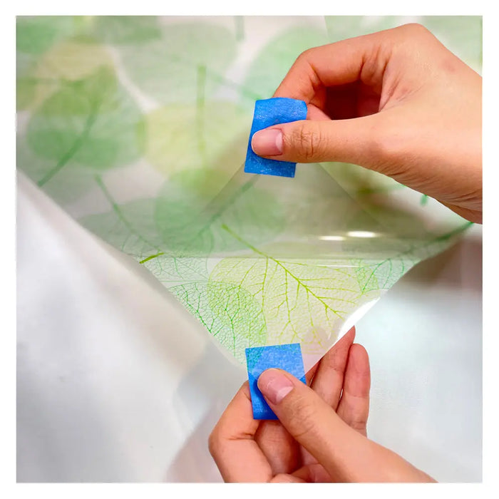 BDF 4GLVW Decorative Window Film Green Leaves on White