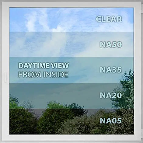 BDF NA50 Window Film Sun Control and Heat Rejection Natural Black 50 (Light)