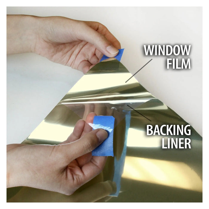 BDF PRGD Window Film Premium Color High Heat Control and Daytime Privacy Gold Outside, Silver Inside