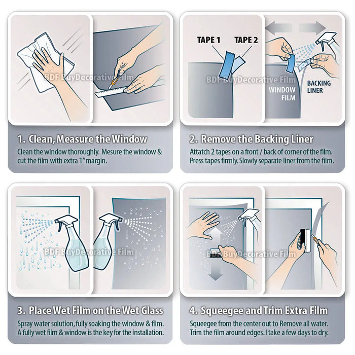 BDF S4MS15 Window Film Security and Daytime Privacy 4 Mil Silver (Dark) - BuyDecorativeFilm