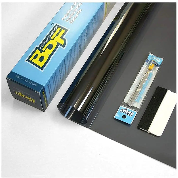 BDF S4MB05 Window Film Security and Daytime Privacy 4 Mil Black 5 (Very Dark) - BuyDecorativeFilm
