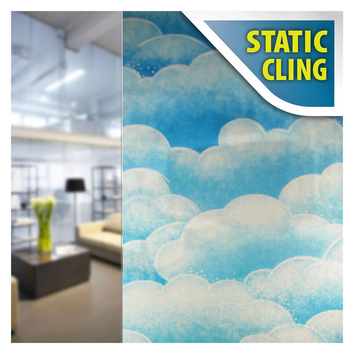 BDF 1CCCB Window Film Cotton Candy Cloud Blue Non-Adhesive Static Cling